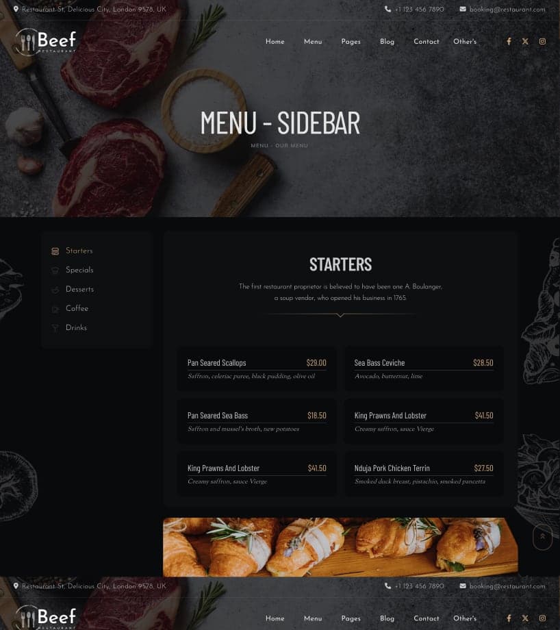 Menu Sidebar